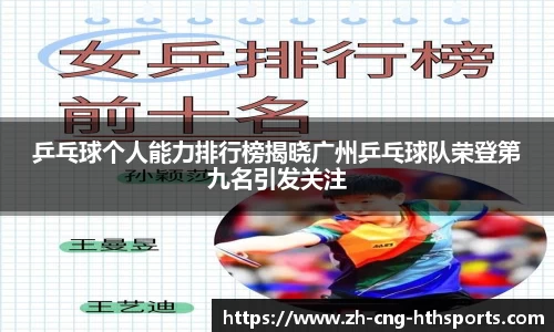 乒乓球个人能力排行榜揭晓广州乒乓球队荣登第九名引发关注